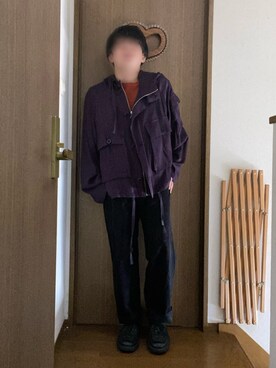 「URU（ウル）のアイテム（ブルゾン）」を使った、KARUBIさん（メンズ・166cm）の秋コーディネート