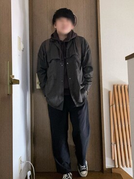 「BASISBROEK（バシスブルック）のアイテム（トップス）」を使った、KARUBIさん（メンズ・165cm）の秋コーディネート