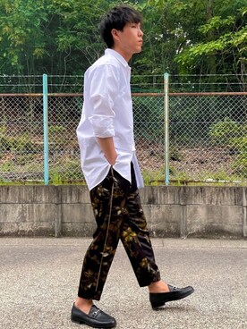 ローファーを使った アロハ柄 のメンズ人気ファッションコーディネート Wear