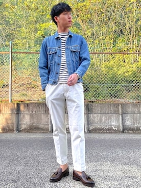 「UNIQLO（ユニクロ）のEZYアンクルパンツ（2WAYストレッチ・丈長め76cm）（その他パンツ）」を使った、けろちゃんさん（メンズ・179cm）の春コーディネート