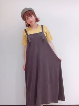 「B.L.U.E（ビーエルユーイー）のアイテム（ワンピース/ドレス）」を使った、mariaさん（レディース・164cm）の夏コーディネート
