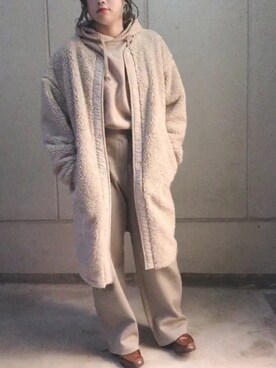 「ウィッグ」｜「アイテム（その他アウター）」を使った、mariaさん（レディース・164cm）の冬コーディネート