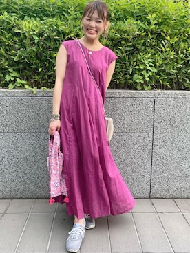 「アイテム（エコバッグ/サブバッグ）」を使った、えりさん（レディース・160cm）の夏コーディネート