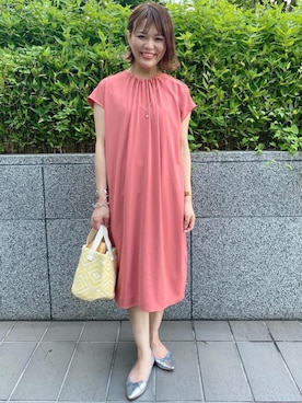 「ビジネス」｜「アイテム（ワンピース/ドレス）」を使った、えりさん（レディース・160cm）の夏コーディネート
