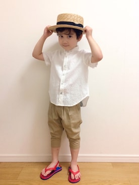 「グランギャルソン」｜Mさん（キッズ・110cm）の夏コーディネート