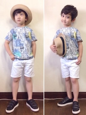 「LUGHA（ルーガ）のアイテム」を使った、Mさん（キッズ・110cm）の夏コーディネート
