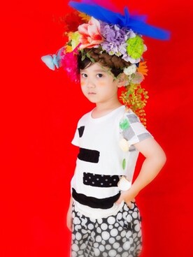 「息子」｜「アイテム（その他）」を使った、Mさん（キッズ・110cm）の秋コーディネート