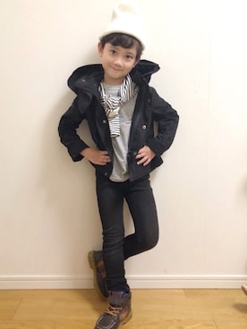 「toridory（トリドリー）のアイテム」を使った、Mさん（キッズ・110cm）の秋コーディネート
