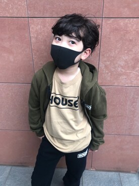 「IN THE HOUSE（インザハウス）のアイテム」を使った、Mさん（キッズ・120cm）の春コーディネート