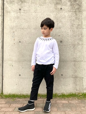 「DIESEL（ディーゼル）のアイテム」を使った、Mさん（キッズ・127cm）の秋コーディネート