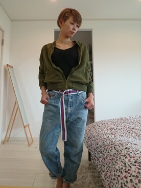 「UNITED ARROWS（ユナイテッドアローズ）のアイテム（ピアス（両耳用））」を使った、あべひとみみみさん（レディース・163cm）の秋コーディネート