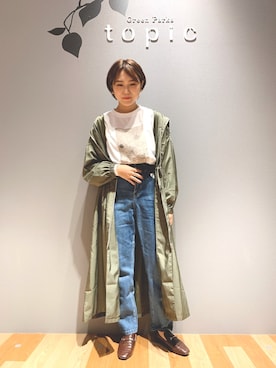 「ラブアンドピース2020」｜「アイテム（マウンテンパーカー）」を使った、うえはらさん（レディース・157cm）の秋コーディネート