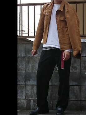「肌ウーノ」｜「アイテム（デニムジャケット）」を使った、Ruluさん（メンズ・170cm）の春コーディネート