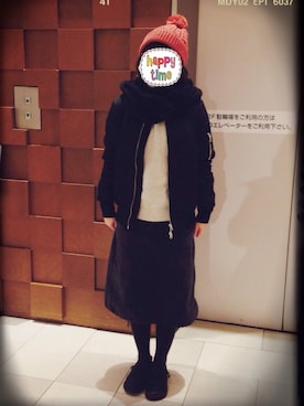 「DETAILS（ディテールズ）のアイテム（ジャケット/アウター）」を使った、きゃみさん（レディース・154cm）の冬コーディネート