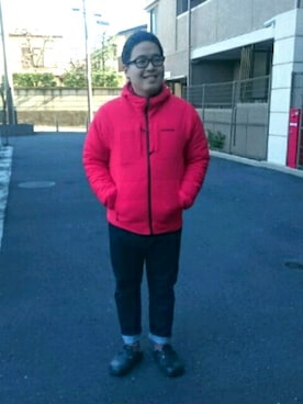 「FREAK'S STORE（フリークスストア）のアイテム（デニムパンツ、ブルー系）」を使った、けんじなおパパさん（メンズ・167cm）の冬コーディネート