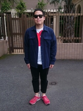 「patagonia（パタゴニア）のアイテム（その他アウター、ブルー系）」を使った、けんじなおパパさん（メンズ・167cm）の冬コーディネート