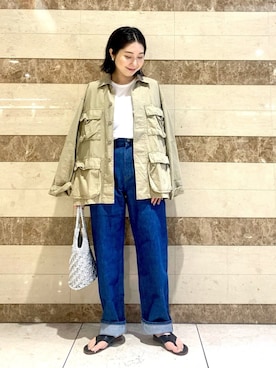 「ROTHCO（ロスコ）のアイテム（カバーオール）」を使った、HARADAさん（レディース・153cm）の春コーディネート