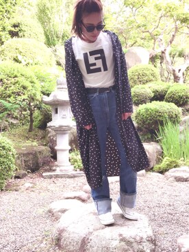 「JEANASIS（ジーナシス）のアイテム（シャツワンピース）」を使った、miikobaさん（レディース・161cm）の夏コーディネート