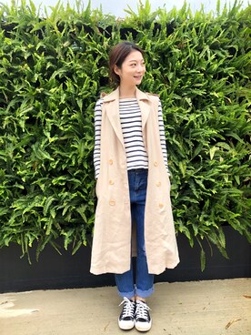 「LOVFEE（ラッフィ）のアイテム（シューズ）」を使った、Helen Lin海倫さん（レディース・159cm）の春コーディネート