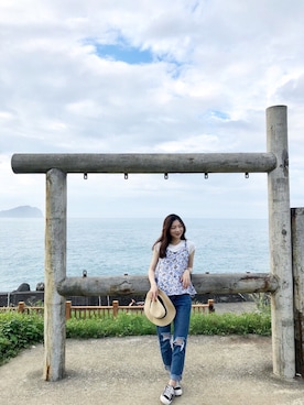 「Keelung」｜Helen Lin海倫さん（レディース・159cm）の夏コーディネート