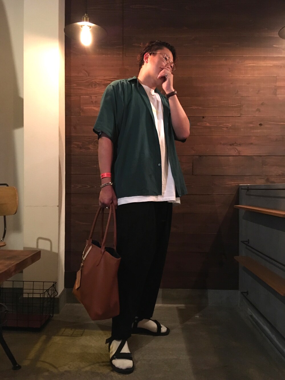 「GUのアイテム（サンダル、ブラック系）」を使った、ダンボー@さん（メンズ・183cm）の夏コーディネートの1枚目の写真