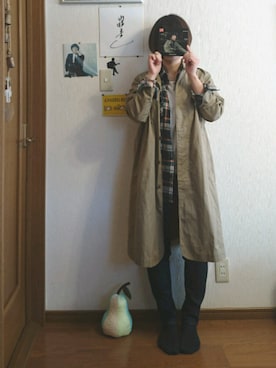 「ライブ」｜「アイテム（ステンカラーコート）」を使った、ゆうかさん（レディース・155cm）の春コーディネート
