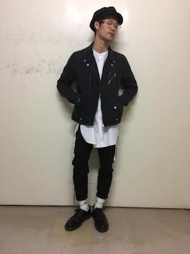 「WEGO（ウィゴー）のアイテム（キャスケット）」を使った、SHOUTAさん（メンズ・172cm）の冬コーディネート