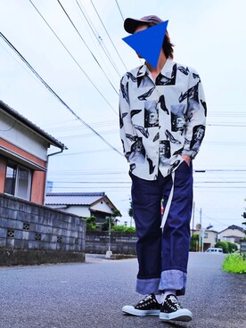 「Le LABOUREUR（ラブルール）のアイテム」を使った、がんきちさん（メンズ・175cm）の夏コーディネート