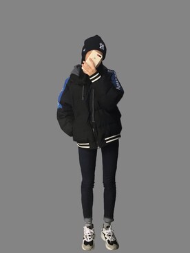 「ny（エヌワイ）のアイテム」を使った、neutral-Tさん（レディース・165cm）の冬コーディネート