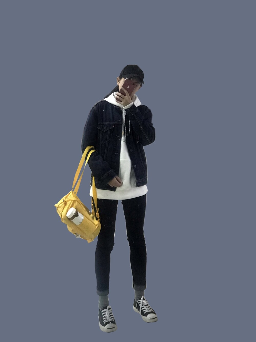 「Levi'sのアイテム（デニムジャケット、ブルー系）」を使った、neutral-Tさん（レディース・165cm）の冬コーディネートの1枚目の写真