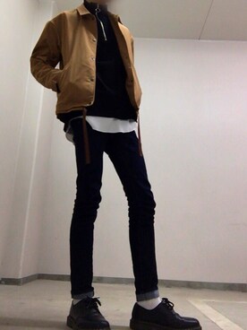 「Instagram tsubasa9218」｜tsubasaさん（メンズ・177cm）の冬コーディネート