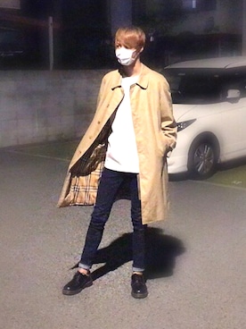 「Daniel Wellington」｜「アイテム（トレンチコート）」を使った、tsubasaさん（メンズ・178cm）の春コーディネート