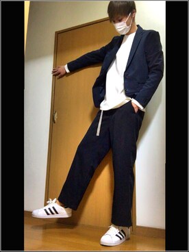 tsubasaさんの「【STUDIOUS】マルチストレッチキューダステーラードジャケット」を使ったコーディネート