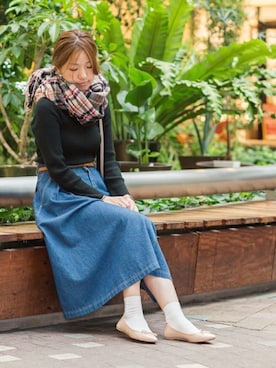 「mooimooi（モーイモーイ）のアイテム」を使った、はまさんさん（レディース・160cm）の春コーディネート