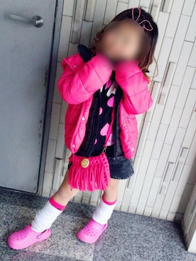 「JK」｜「アイテム（パーカー）」を使った、ちび🙈mama💜💛さん（キッズ・110cm）の春コーディネート