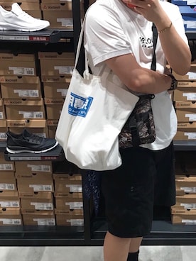「H&M（エイチ・アンド・エム）のアイテム（ショルダーバッグ）」を使った、__JERRY___さん（メンズ・170cm）の夏コーディネート