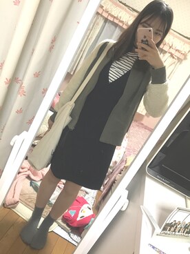「korean」｜「アイテム（シャツワンピース）」を使った、JURIさん（レディース・162cm）の春コーディネート