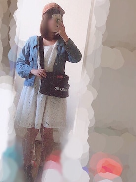 「CECIL McBEE（セシルマクビー）のアイテム（デニムジャケット）」を使った、min*自己満メモさん（レディース・155cm）の秋コーディネート