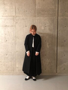 「白黒」｜「アイテム（その他アウター）」を使った、yns628さん（レディース・158cm）の春コーディネート