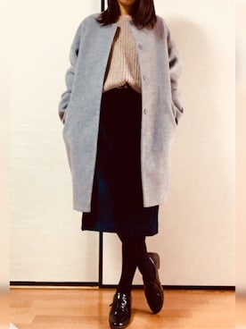 「mysty woman（ミスティウーマン）のアイテム（その他アウター）」を使った、ひとめさん（レディース・162cm）の冬コーディネート