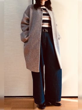 「mysty woman（ミスティウーマン）のアイテム（その他アウター）」を使った、ひとめさん（レディース・162cm）の冬コーディネート