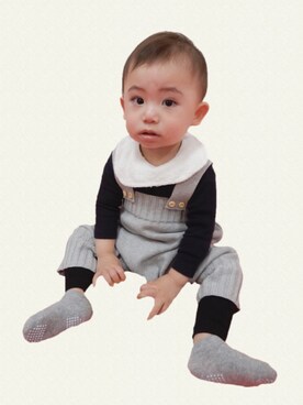 「1歳3ヶ月」｜「アイテム（オールインワン・サロペット）」を使った、e_yさん（キッズ・80cm）の秋コーディネート