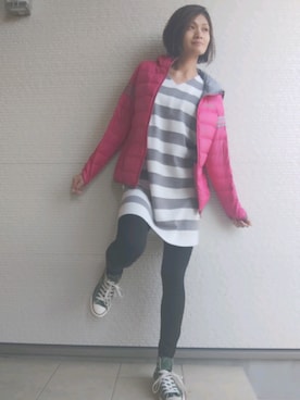 ダウンジャケット コートを使った アディダス Adidas のレディース人気ファッションコーディネート Wear