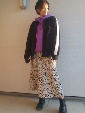 「VONZIPPER（ボンジッパー）のアイテム」を使った、yu*さん（レディース・170cm）の秋コーディネート