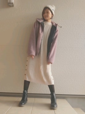 「ASH（アッシュ）のアイテム（ジャケット/アウター）」を使った、yu*さん（レディース・170cm）の冬コーディネート