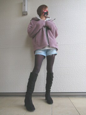 「ASH（アッシュ）のアイテム（ジャケット/アウター）」を使った、yu*さん（レディース・170cm）の冬コーディネート