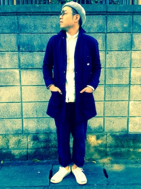 「URBAN RESEARCH Sonny Label（アーバンリサーチサニーレーベル）のアイテム（ハンチング/ベレー帽）」を使った、のたさん（メンズ・175cm）の秋コーディネート