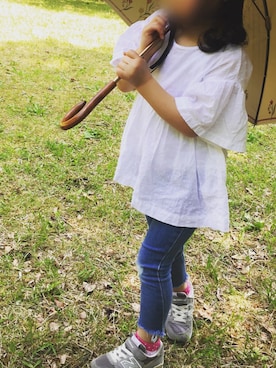 「NEW BALANCE（ニューバランス）の◆new balance KV996（スニーカー）」を使った、ふーみんさん（キッズ・100cm）の春コーディネート