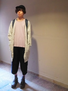 「sneeuw（スニュウ）のアイテム」を使った、うっちさん（メンズ・171cm）の秋コーディネート