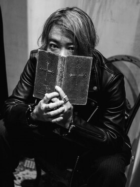 「MR.OLIVE（ミスターオリーブ）のアイテム（ライダースジャケット）」を使った、ＡＭＡＴＥＲＡ さん（メンズ・170cm）の冬コーディネート